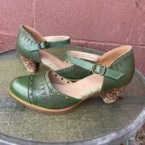 New Spring Step L`ARTISTE NIOBELLA Heeled Mary Jane Leather Shoes 40